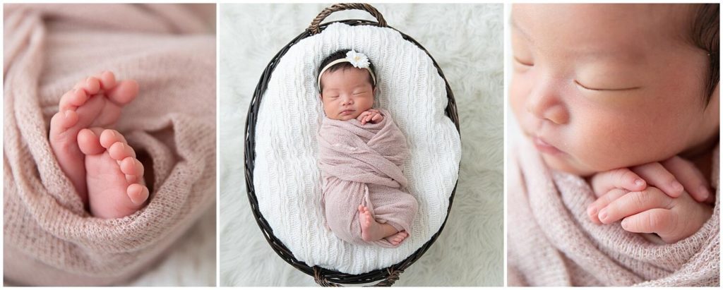 Newborn baby girl photography, newborn poses.